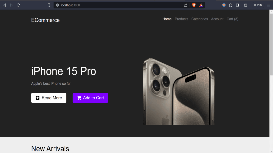 eCommerce User Application
